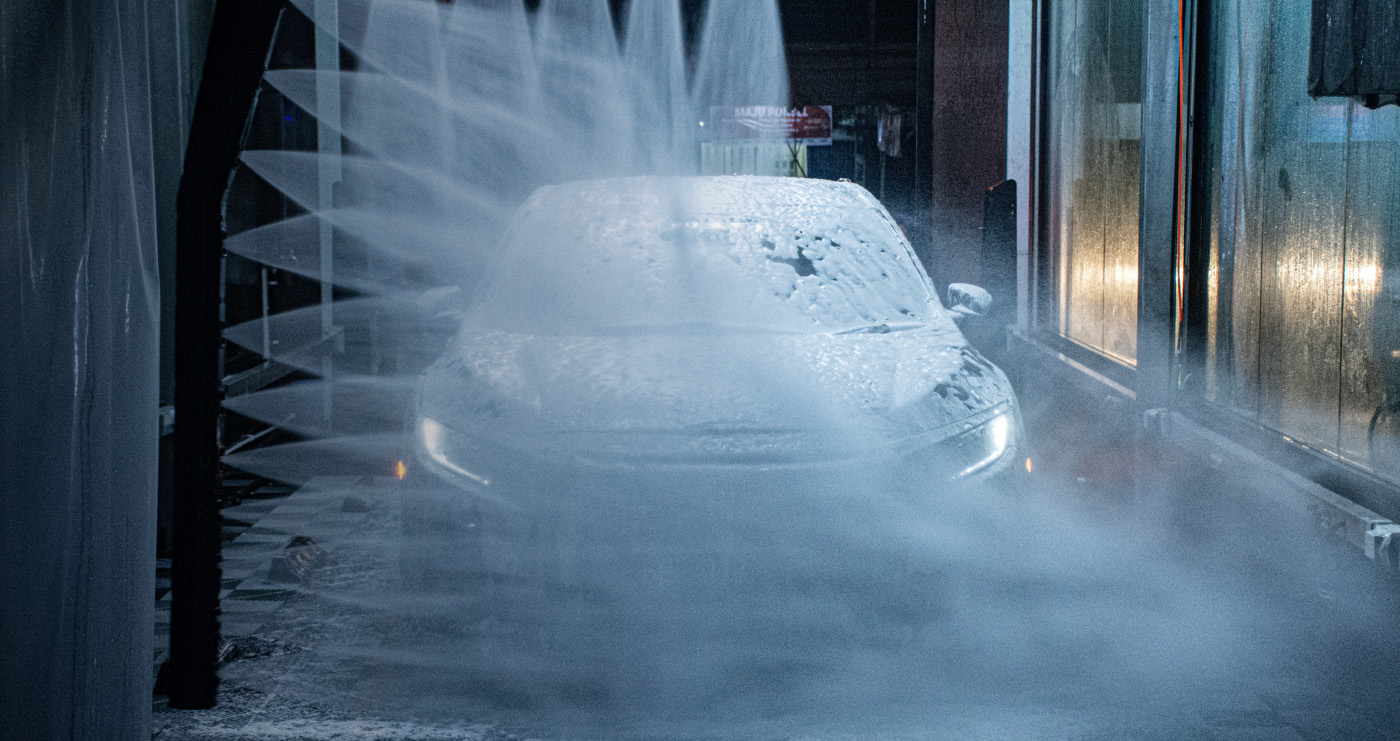 wasstraat bij carwash beek